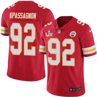 Super Bowl LV 2021 Men Kansas City Chiefs #92 Tanoh Kpassagnon Red Limited Jersey->san jose sharks->NHL Jersey